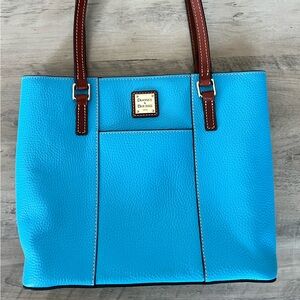 Dooney & Bourke Turquoise Tote bag with Brown Straps